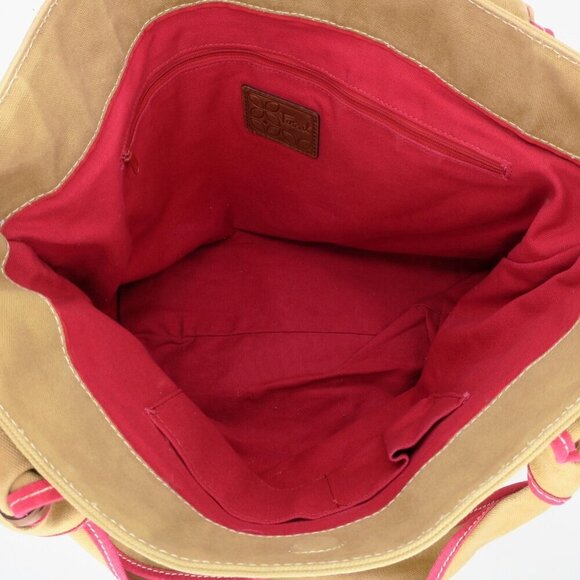 Fossil Multicolor Striped Purse Canvas Large Shoulder Bag - Picture 4 of 4